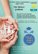 Dr. Hafız Cemal Sağlık Vakfı Tez Ödülü Çağrısı